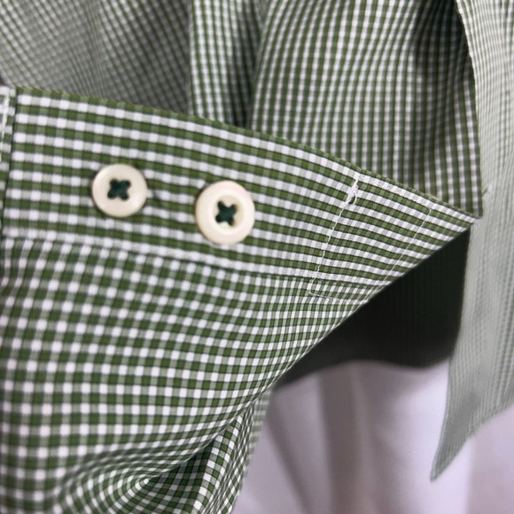 Peter Millar Seaside Finish Green Check Button Down Shirt - Picture 7 of 12